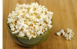 Popcorn is a great healthy office snack