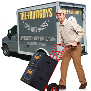 A man delivering FruitGuys fruit