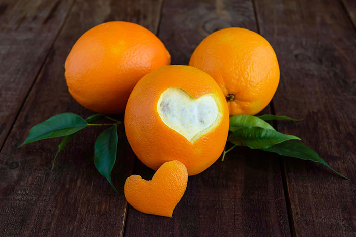 Valentines Day Oranges Heart
