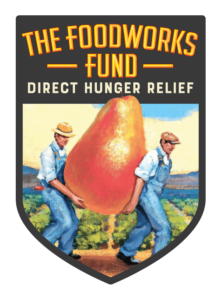 Food Works Fund Direct Hunger relief logo shield