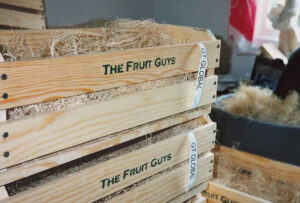 Early Fruitguys wooden crates (1998)