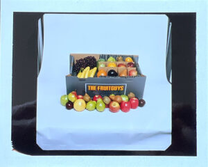 Early Patented FruitGuys box with tray