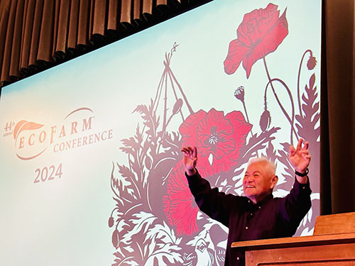 David Mas Masumoto speaking at EcoFarm 2024
