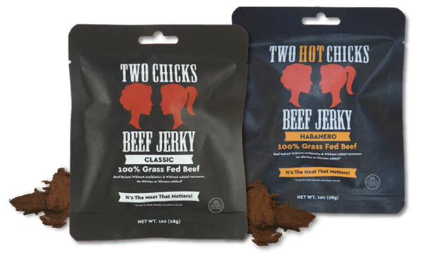 Two Chicks Jerky, Classic and Habanero Flavors