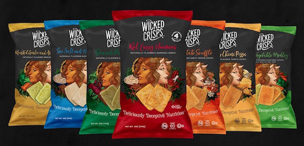 Wicked Crisps snacks in a range of flavors