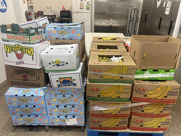 Boxes of produce