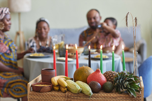 Family celebrating Kwanzaa 