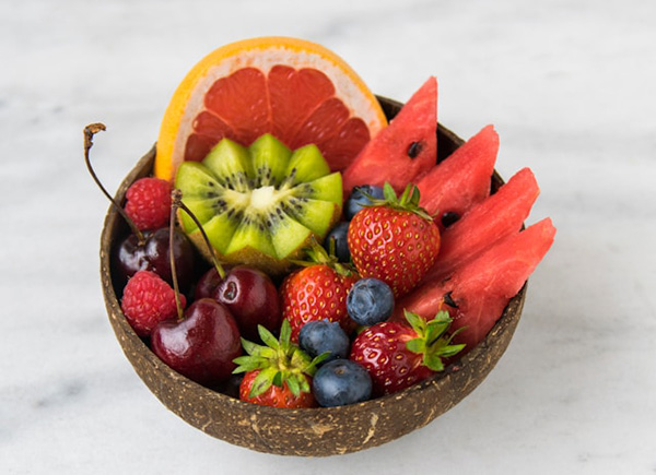 Bowl of cut fruit