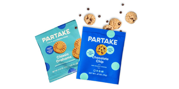 Partake Crunchy Chocolate Chip and Classic Grahams cookies