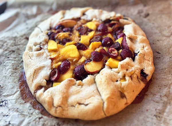 Stone fruit galette
