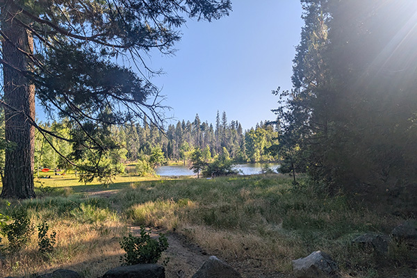 Campground with lake