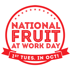 National Fruit at Work Day logo, 1st Tues. in Oct.!