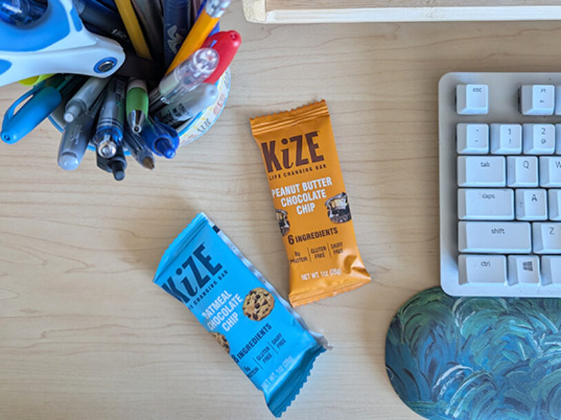 Work Better With KiZE Bars: Clean-Ingredient Office Treats That Give Back