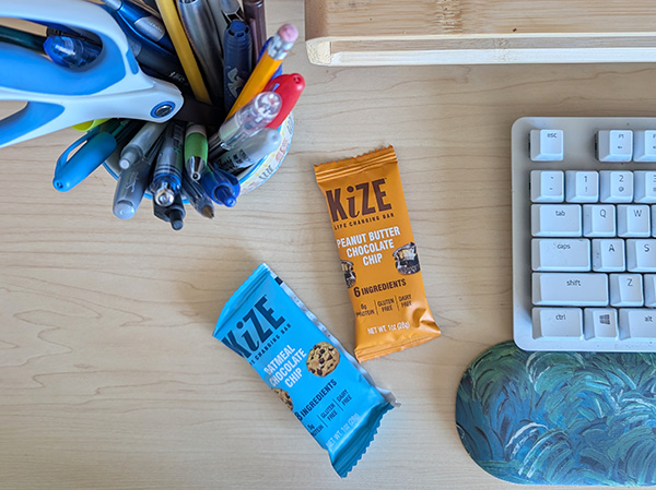 Work Better With KiZE Bars: Clean-Ingredient Office Treats That Give Back