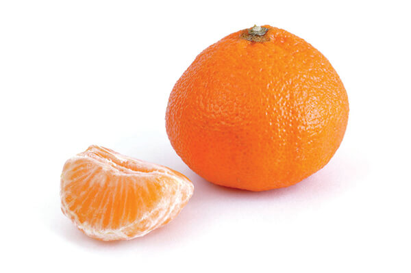 Whole clementine and clementine segment