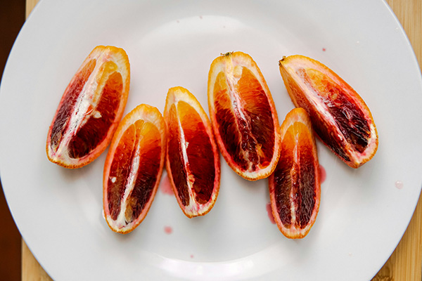 Slices of blood orange