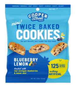 Lemon blueberry twice-baked cookie package