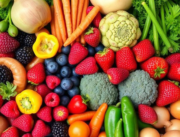 a variety of fresh healthy produce