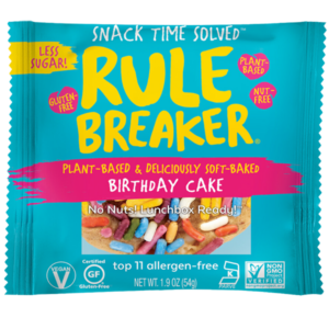 Rule Breaker birthday cake blondie package